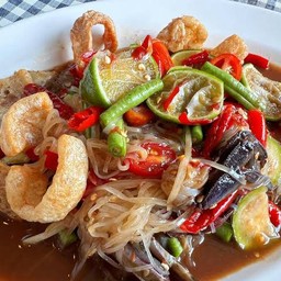 ตำเส้นเล็ก แคปหมู