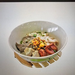 ข้าวต้มแห้งเครื่องหมู