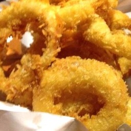 หมึกซุปเกล็ดขนมปังทอด