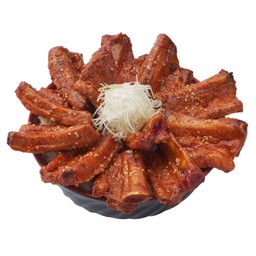 ข้าวหน้าซี่โครงหมูหมักซอสสไตล์เกาหลีสุขล้น เมกะไซส์ 8 ชิ้น