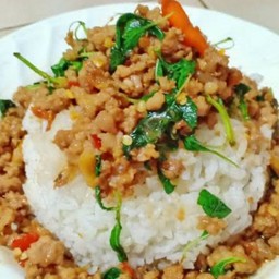 ข้าวกระเพาะหมุูสับ