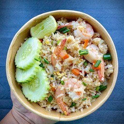 ข้าวผัดไข่+กุ้ง