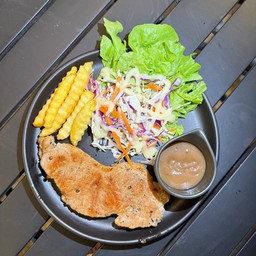 สเต๊กหมูหมักพริกไทยดำ