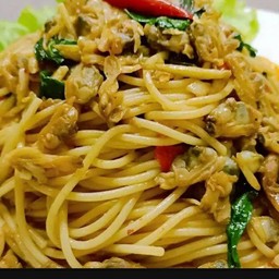 สปาเก็ตตี้หอยลายผัดฉ่า