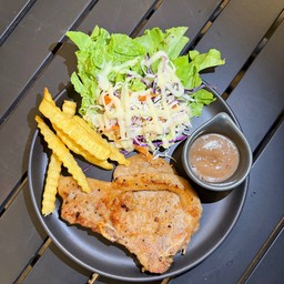 สเต๊กพอร์ดช็อพหมักพริกไทยดำ