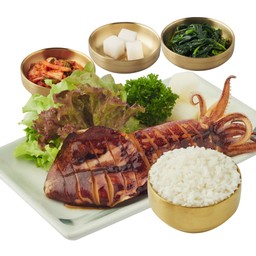 ชุดปลาหมึกย่างซีอิ๊ว