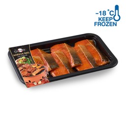 ปลาแซลมอนหมักซอสสไตล์เกาหลี 250g - แช่แข็ง