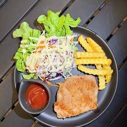 สเต๊กหมูหมักกระเทียม