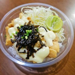ข้าวปลาทอดซอสมะนาว