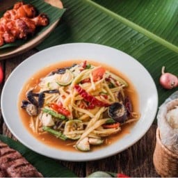 ส้มตำ ยำแซ่บบบ ตลาดบีสมาร์ท วัดสวนแก้ว เดิม ตลาดสินทวี