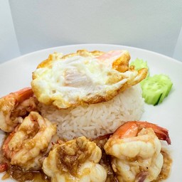 ข้าวกุ้งกระเทียม