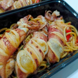 สปาเกตตี้ขี้เมาหมึกไข่