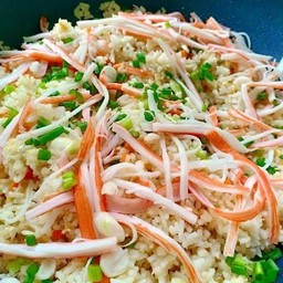ข้าวผัดไข่+ปูอัด
