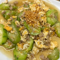 ผัดบวมหมูสับปลาเค็ม