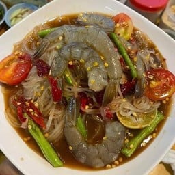 ตำเส้นเล็กกุ้งสด ปลาร้า