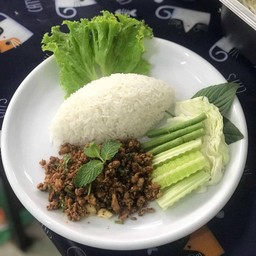 ข้าวลาบหมูคั่ว