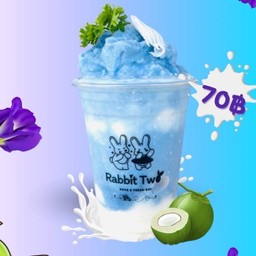 มะพร้าวอัญชันนมสด ปั่น