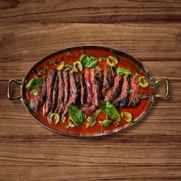 สเต็กเนื้อวากิวและพิซซาโยลา