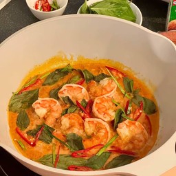 ข้าวไข่ข้นห่อหมกกุ้ง