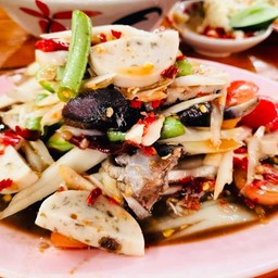 ตำปูปลาร้า หมูยอ