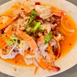 ยำวุ้นเส้น ทะเล,หมูสับ