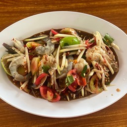 ตำปูม้ากุ้งสด