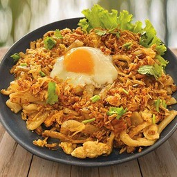 ข้าวเปียกเส้นคั่วไก่