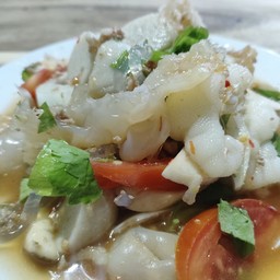 ยำเส้นแก้วแมงกระพรุน ตีนไก่ หมูสับ