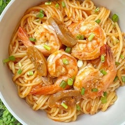 สปาเกตตี้กุ้ง ซอสมะเขือเทศ