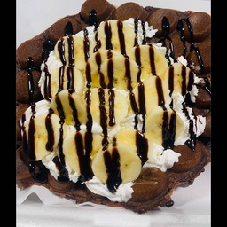 วาฟเฟิล ฮ่องกง วิป+กล้วย