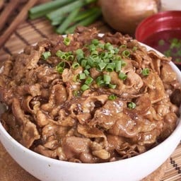 ข้าวหมูชาบูผัดเทริยากิ !!โปรเเถมไข่ข้น 1ฟอง