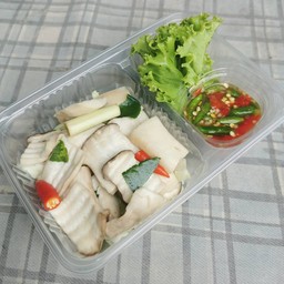 เห็ดนึ่งน้ำจิ้มแซ่บ มังสวิรัติ