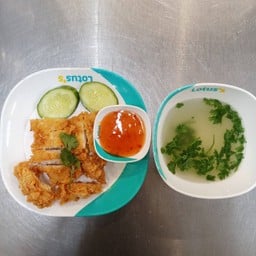 ไก่ทอดสับเปล่า จานเล็ก [ข้าวมันไก่]