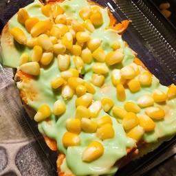 ปังปิ้ง สังขยาใบเตย ข้าวโพด (2แผ่น)