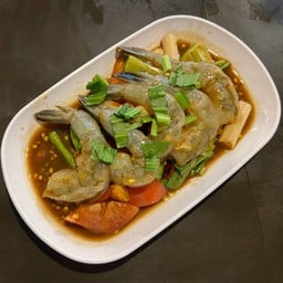 ตำกุ้งสด ไหลบัว ปลาร้า