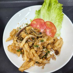 หมึกทอดกระเทียม