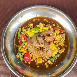 ตำลาวข้าวโพดกุ้งสด