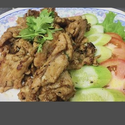 ข้าวหมูทอดเทียมพริกไท