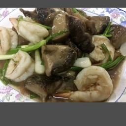 กุ้งผัดเห็ดหอม