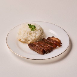 ข้าว + เนื้อแดดเดียวทอด