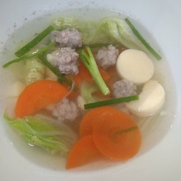 ข้าวไข่เจียว+ต้มจืดเต้าหู้หมูสับ[อาหารชุดสุดคุ้ม]