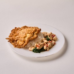 ข้าว + ผัดกะเพราไก่