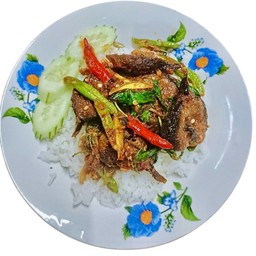 ข้าวพริกแกงปลาดุก