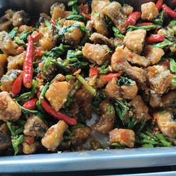 ผัดกะเพราปลานิล