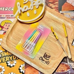 ดูตัวอย่างรูป เทียนสั้นพาสเทล ( กดเพิ่มในเค้ก 25฿ )