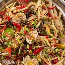 Steamed Crab And Chicken Feet Som Tum