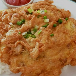 ไข่เจียว เป็นกับข้าว (ไข่ 3 ฟอง หมู 2 ขีด)