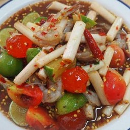 ตำไหลบัว/ หมูยอ/ไข่แดง