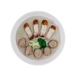 โจ๊กหมู+หมูกรอบ