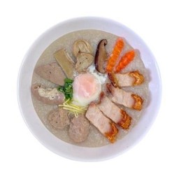 โจ๊กหมู+ทุกอย่าง+หมูกรอบ+ไข่ไก่